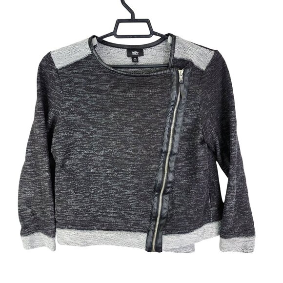 Womens Moto Style Asymmetrical Zip Sweater By INC International Concepts Size M - Picture 1 of 9